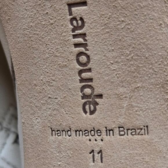 Larroude (Larroudé) Kate Over The Knee Tall Boot Cream Ivory Size 11 - Picture 8 of 9